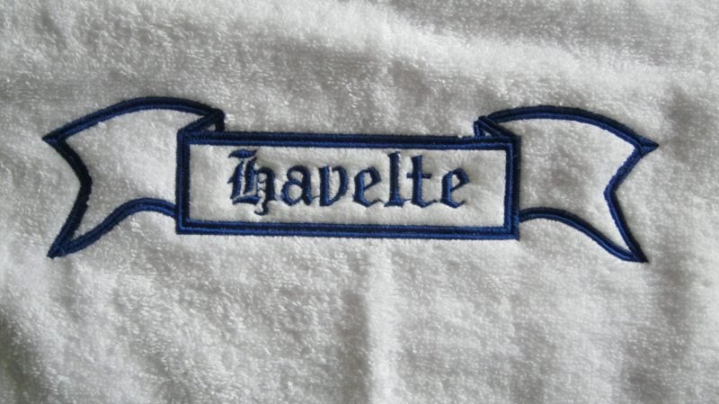 Handdoek wit met Havelte € 12,50